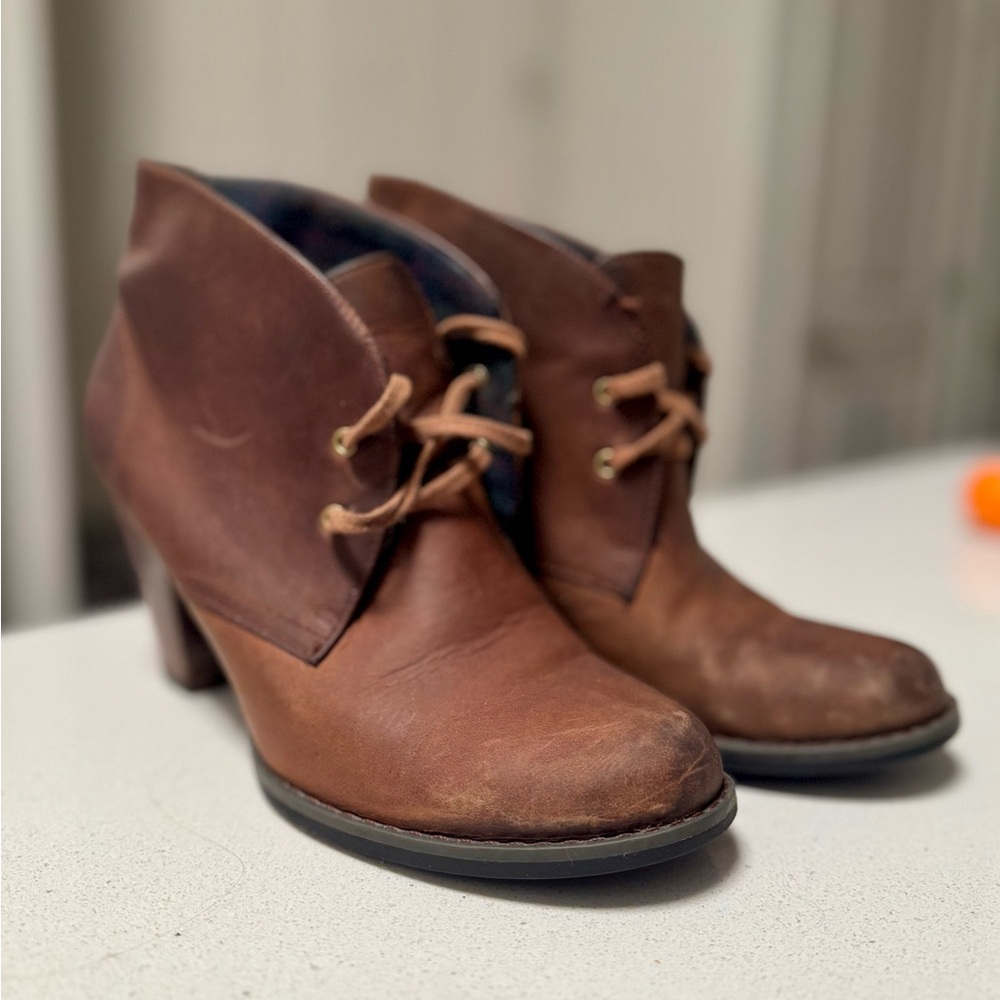 Brown Leather Ankle Boots